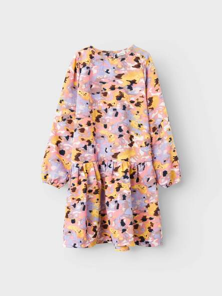 Name it lasten kuviollinen mekko - Pitkähihaiset mekot - name13225220 - 2