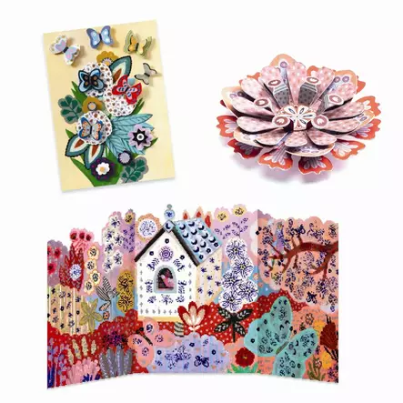 Djeco askartelupaketti Flower Box - Askartelu/Tarrat/Tatuoinnit - DJ09330 - 2