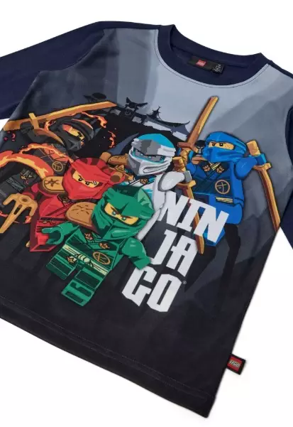 Lego lasten Ninjago paita, siniharmaa - Pitkähihaiset paidat - lego948590 - 2