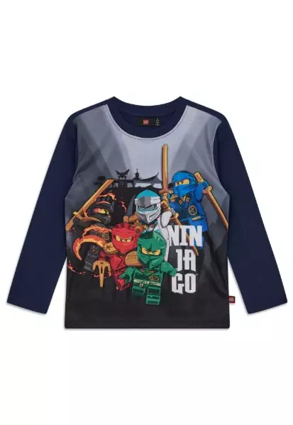 Lego lasten Ninjago paita, siniharmaa - Pitkähihaiset paidat - lego948590 - 1