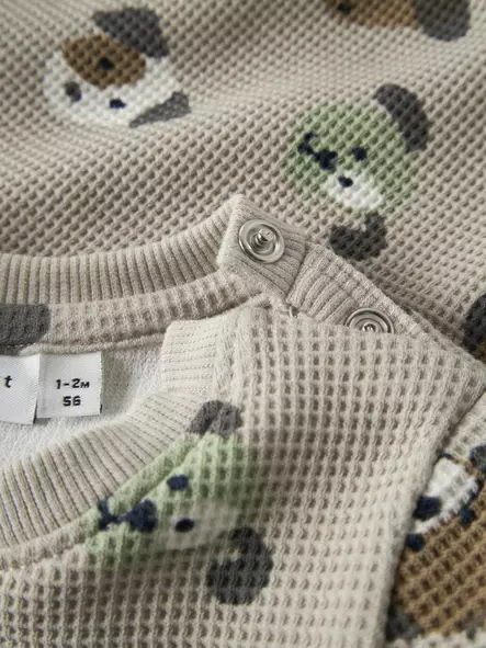 Name it vauvan collegepaita, koira/beige - Collegepaidat - name13251610 - 2