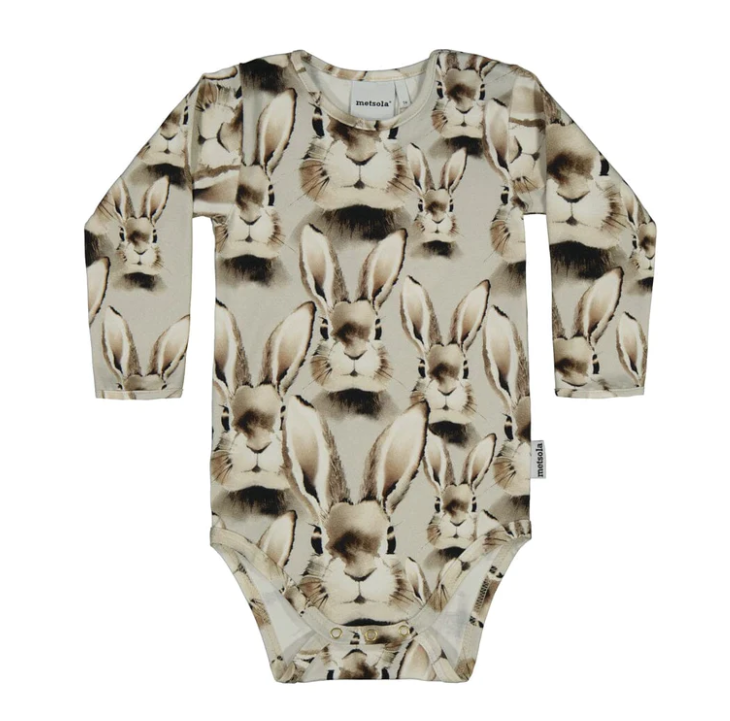 Metsola vauvan body, Pupu harmaa - Pitkähihaiset bodyt - metN12-2260 - 1
