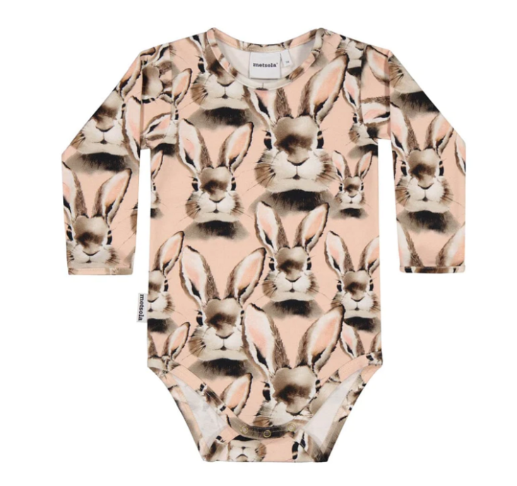 Metsola vauvan body, Pupu vaal.pun - Pitkähihaiset bodyt - metN12-2250 - 1