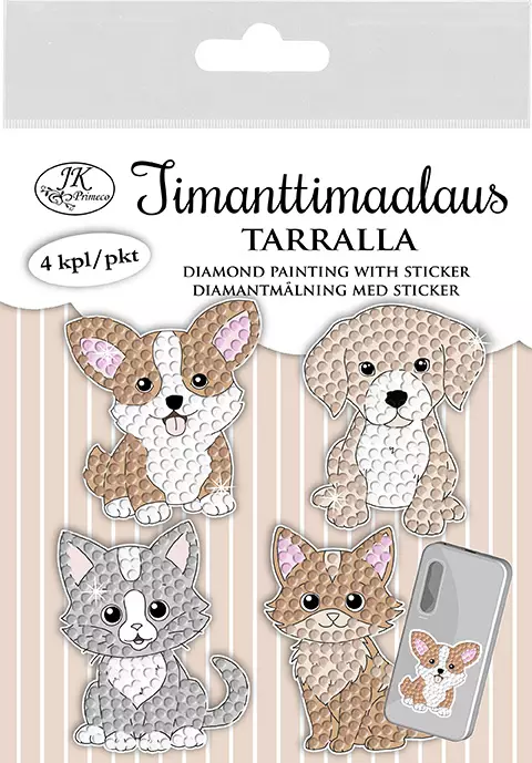 Timanttimaalaustarra Kissat ja koirat - Askartelu/Tarrat/Tatuoinnit - JKP2020 - 1