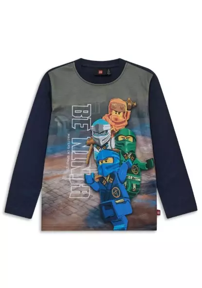 Lego lasten Ninjago paita, sini-vihreä - Pitkähihaiset paidat - lego890590 - 1