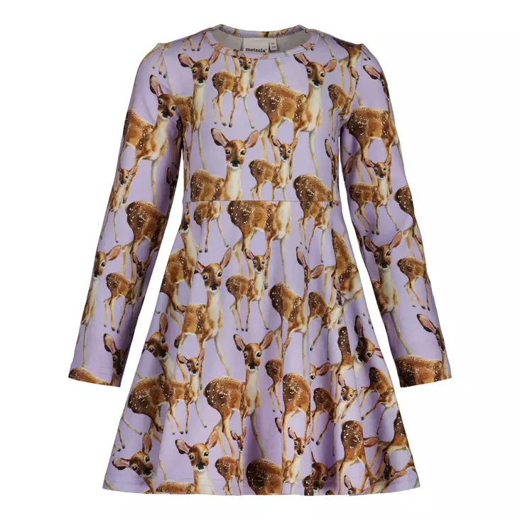 Metsola lasten mekko, bambi / liila - Pitkähihaiset mekot - MET25S055640 - 1