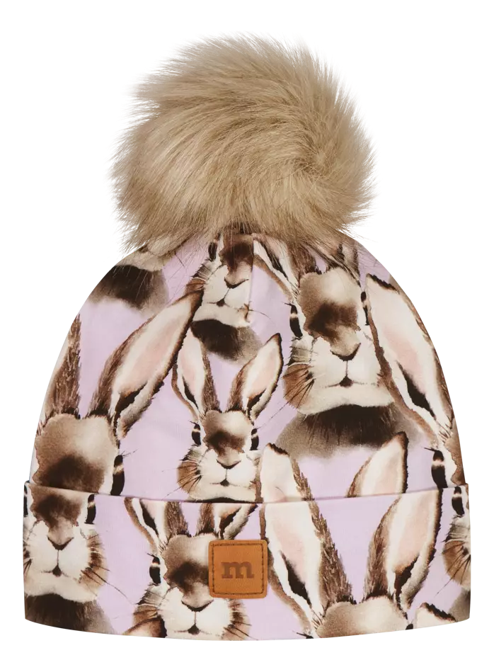 Metsola pupu trikoopipo tupsulla, lila - Välikausipipot - met25000070 - 1