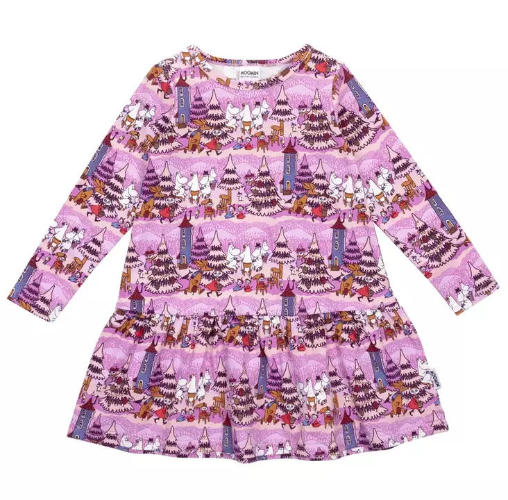 Muumi lasten mekko, pihajuhla - Pitkähihaiset mekot - mart250250 - 1