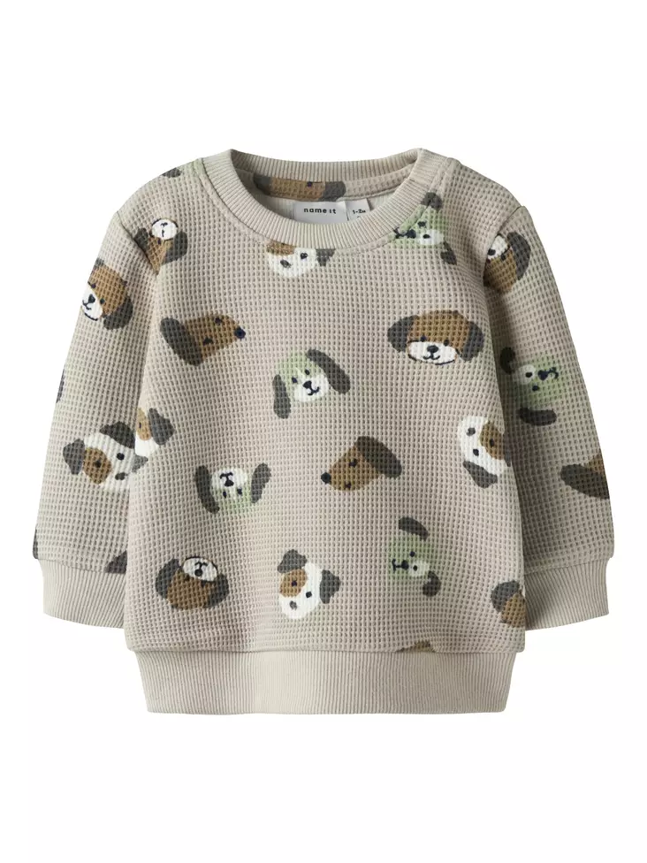 Name it vauvan collegepaita, koira/beige - Collegepaidat - name13251610 - 1