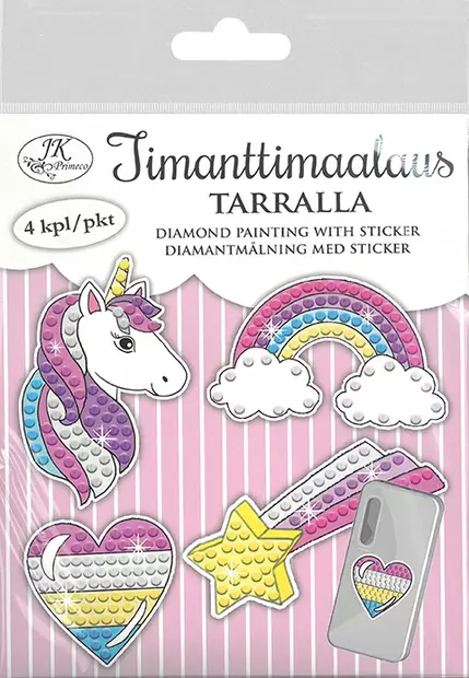 Timanttimaalaustarra Pinkki - Askartelu/Tarrat/Tatuoinnit - JKP2001 - 1