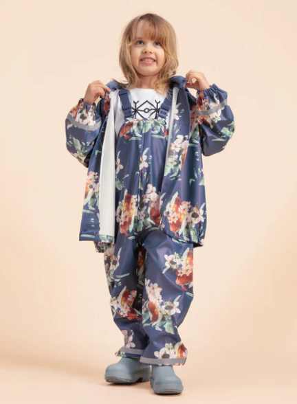 Kaiko lasten sadehousut, Blue blossom - Sadevaatteet ja -asusteet - KaikoK00881 - 2