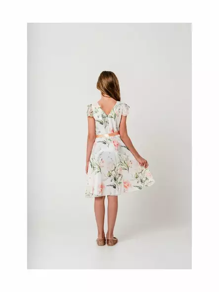 Mingnelin lasten sifonkimekko, Roses - Lyhythihaiset mekot - ming5231 - 2