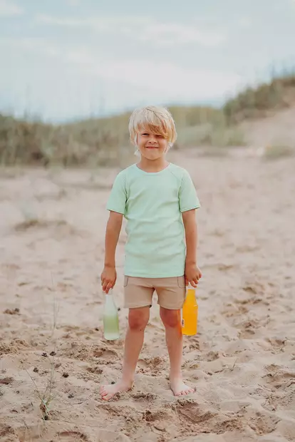 Metsola lasten rib T-paita, vihreä - T-paidat - MET25S191 - 3