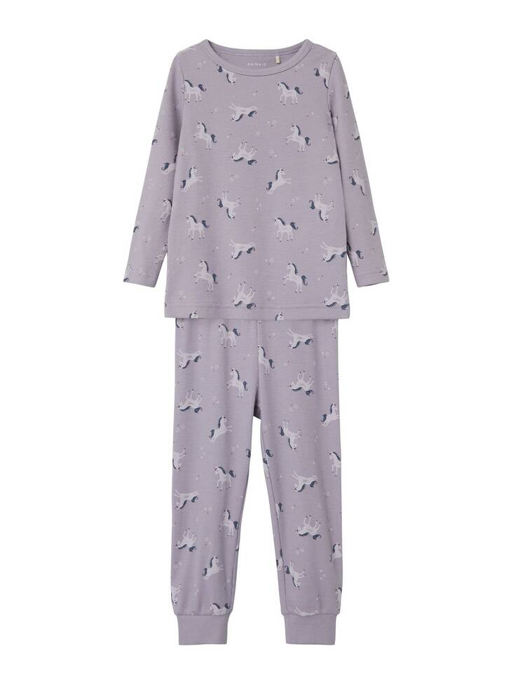 Name It rib pyjama yksisarvinen, lila - Yöasut - name13221101 - 1