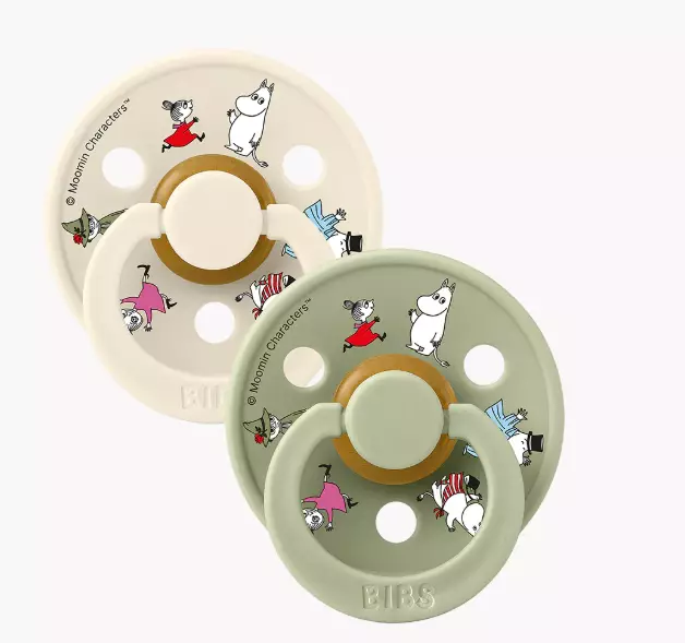 Bibs x Moomin Friends tutti 2kpl, Ivory mix - Tutit ja tuttinauhat - bibs11031101 - 1