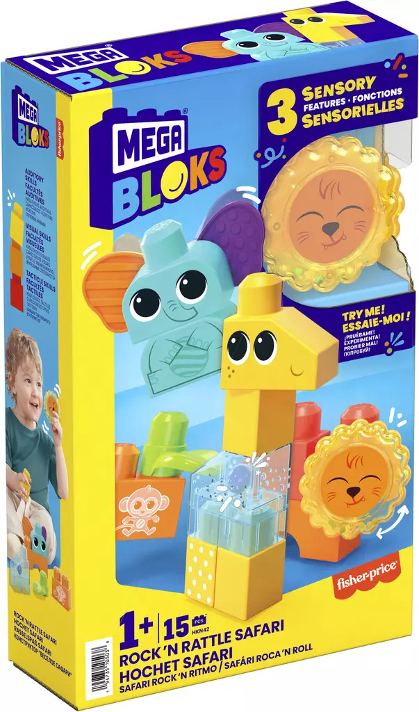 MEGA BLOKS ROCK 'N RATTLE SAFARI HKN42 - Aktiviteettilelut - FP05023001 - 1
