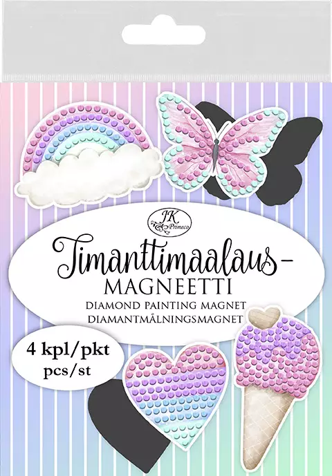 Timanttimaalausmagneetti Lila/pinkki - Askartelu/Tarrat/Tatuoinnit - JKP2021 - 1