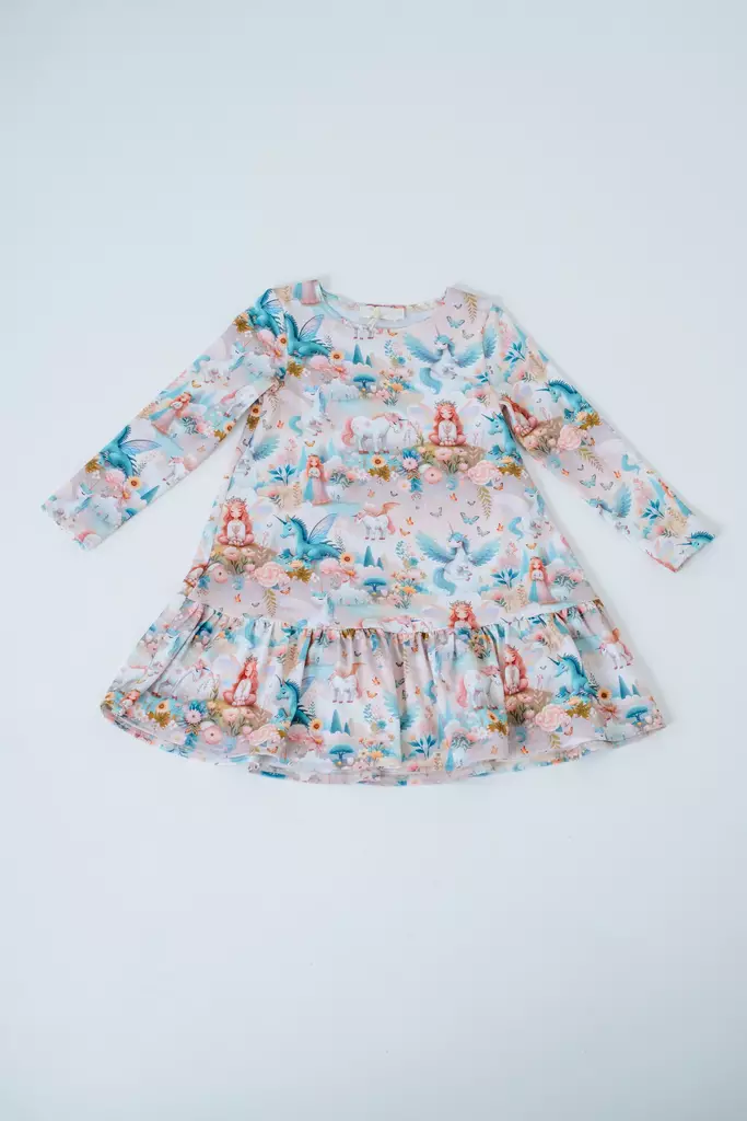 Mingnelin lasten mekko, fantasia - Pitkähihaiset mekot - ming5021 - 1