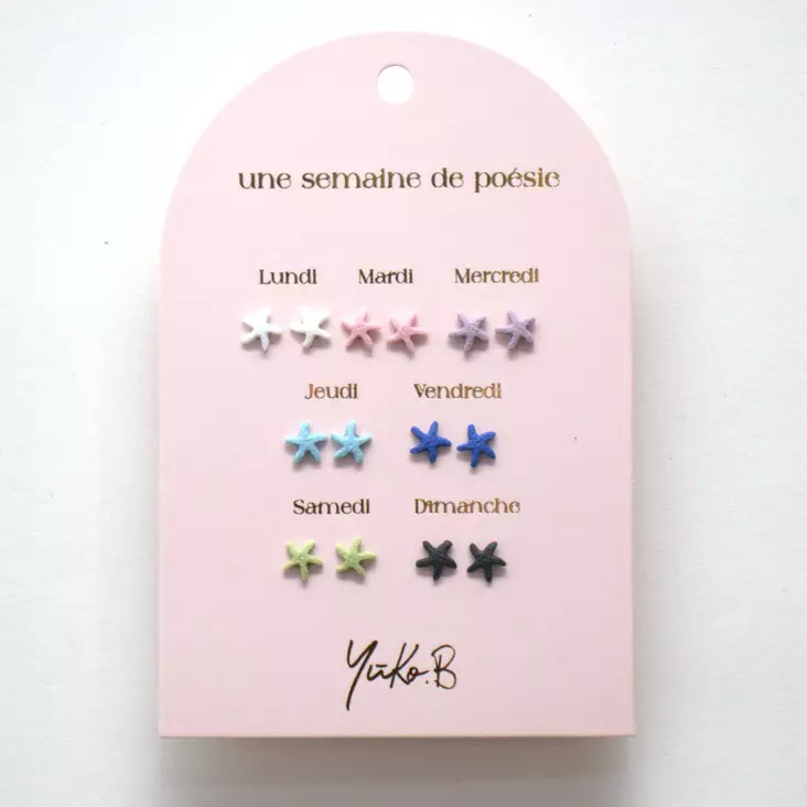 Yuko B. korvakorut 7 paria, meritähti - Kellot, korut ja hiustarvikkeet - YBA500A231 - 1