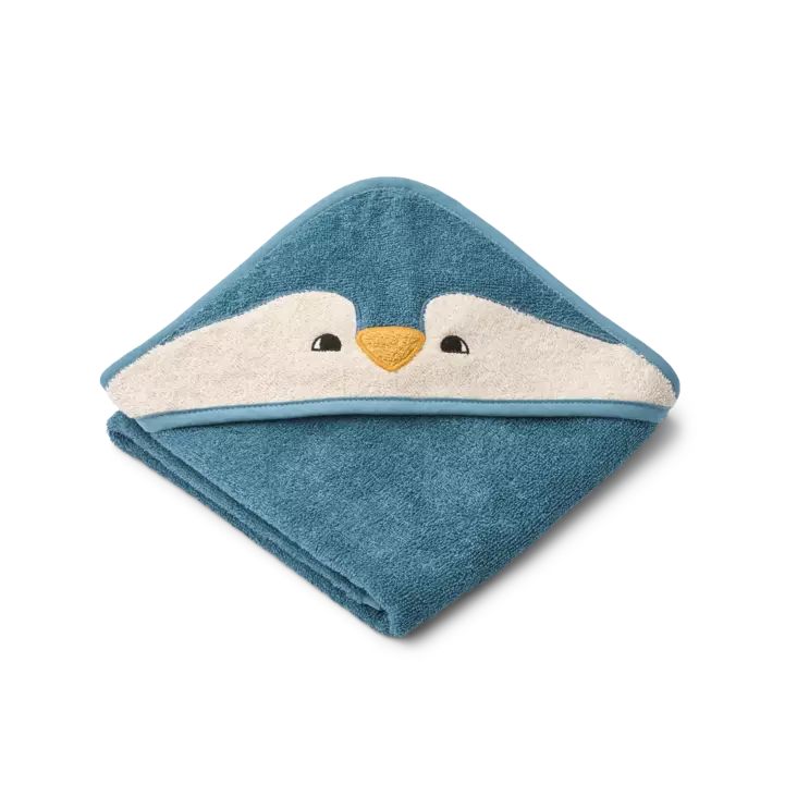 Liewood huppupyyhe, Pingviini sininen - Harsot ja pyyhkeet - LW20311 - 1