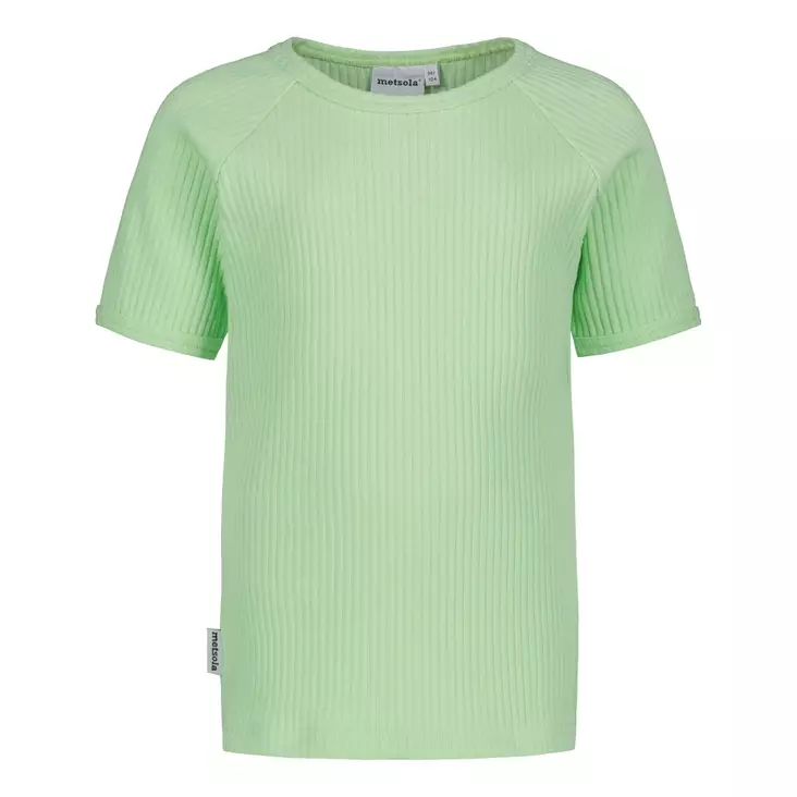 Metsola lasten rib T-paita, vihreä - T-paidat - MET25S191 - 1
