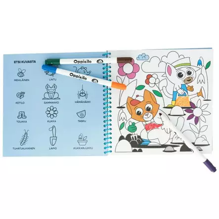 Oppi&ilo Taikaväritys Eläinmaailma - Kirjat - WS606312 - 2