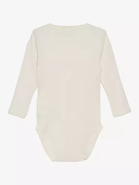 Minymo vauvan rib body, luonnonvalk. - Pitkähihaiset bodyt - minym6169242 - 2