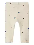 Name it vauvan rib legginsit,beige/sydän - Legginsit - name13246492 - 1