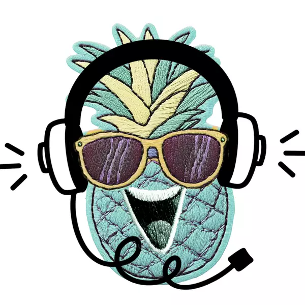 Gugguu silitettävä tarra,turkoosi ananas - Vaatelaastarit ja heijastimet - GU283852 - 1