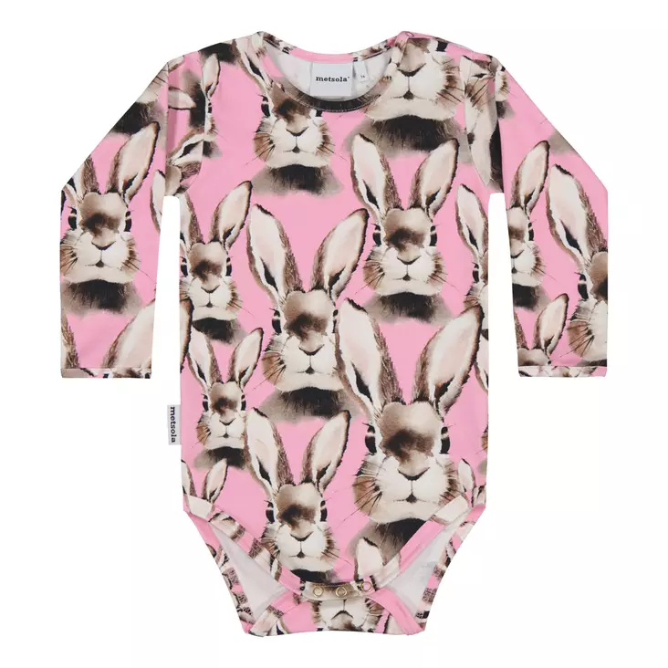 Metsola vauvan body, pupu/pinkki - Pitkähihaiset bodyt - mets26B582 - 1