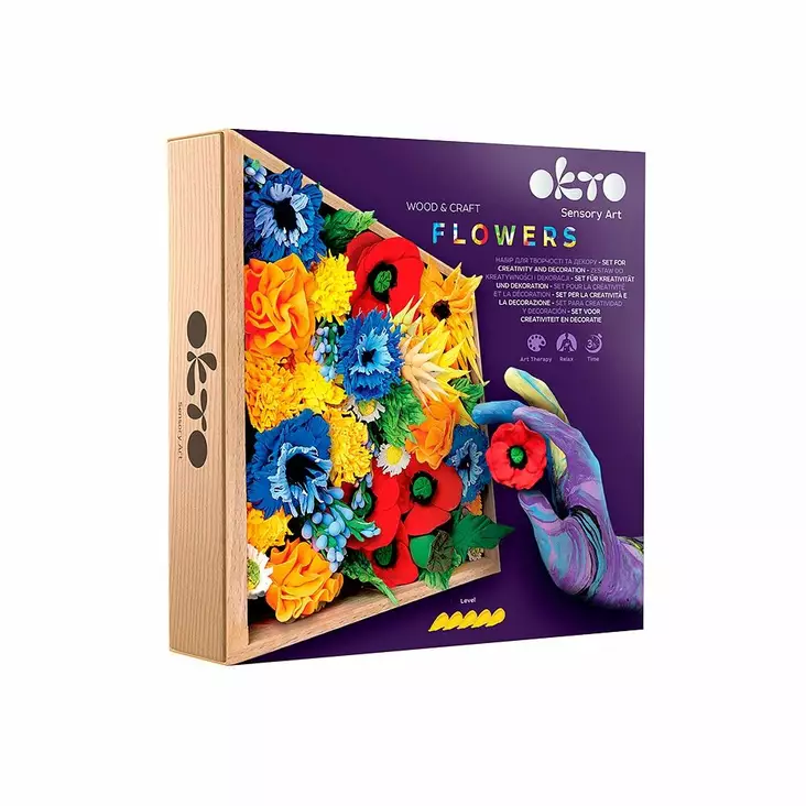 OktoClay 3D Kukat, Freedom - Askartelu/Tarrat/Tatuoinnit - okto690412 - 1