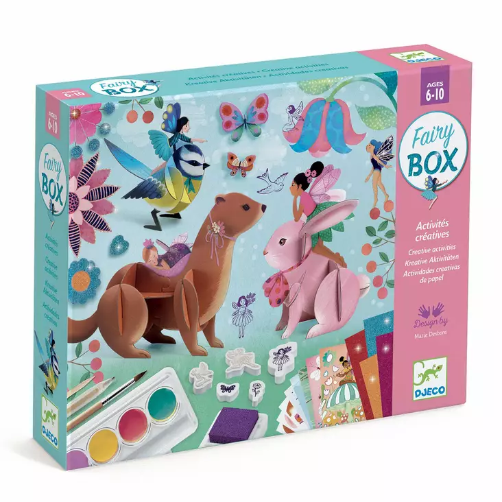 Djeco askartelupaketti Fairy Box - Askartelu/Tarrat/Tatuoinnit - DJ09332 - 1