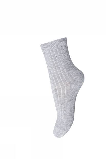 Copenhagen cotton rib socks, Grey Melange - Sukat - mp7080003 - 1