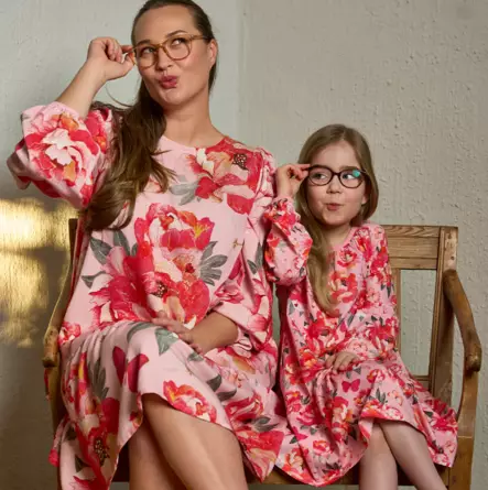 Ma-ia lasten Pionit mekko - Pitkähihaiset mekot - maiass25003 - 2