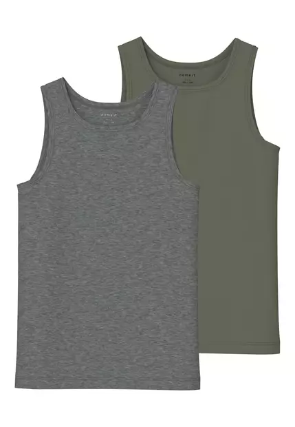 Name It aluspaita 2kpl, vihreä/harmaa - Aluspukeutuminen - nameit13208843 - 1