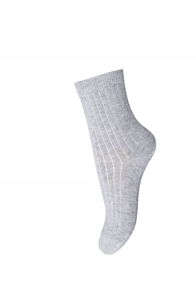Copenhagen cotton rib socks, Grey Melange - Sukat - mp7080003 - 1