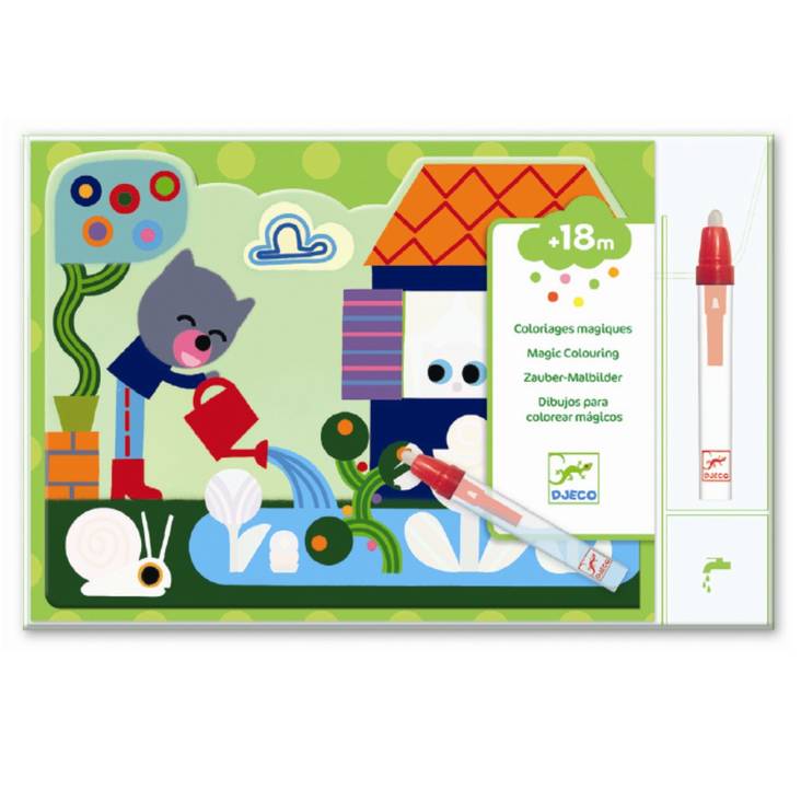 Djeco Väritä vedellä, Piilossa puutarha - Askartelu/Tarrat/Tatuoinnit - DJ09063 - 1