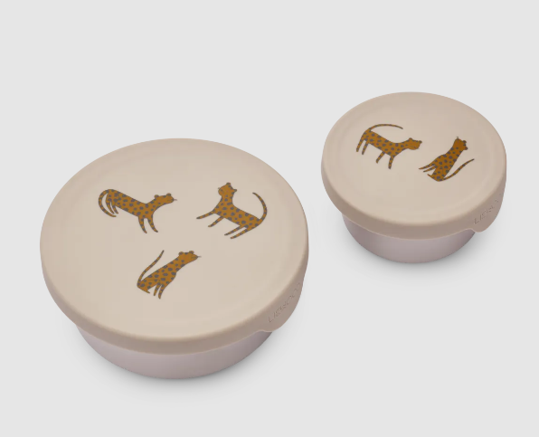 Liewood kulho setti, leopardi - Juomapullot, astiat ja aterimet - LW142211493 - 1