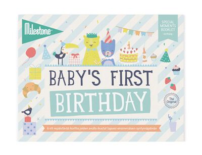 Milestone Baby's first birthday -kortit - Askartelu/Tarrat/Tatuoinnit - milestoneb03 - 1