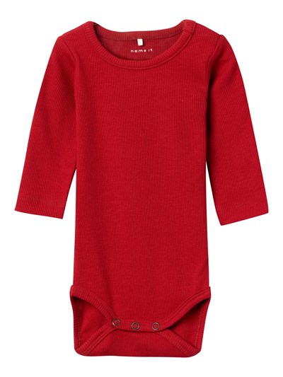 Name It vauvan rib body, punainen - Pitkähihaiset bodyt - nameit13226313 - 1