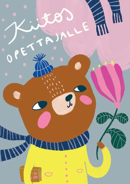 Postikortti, Kiitos opettajalle - Kortit ja suklaalevyt - putinkiMM233 - 1