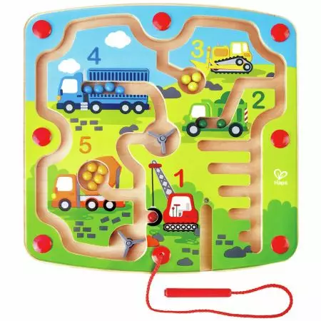 Hape magneettipujottelu, työmaa - Aktiviteettilelut - hapeE1713 - 1