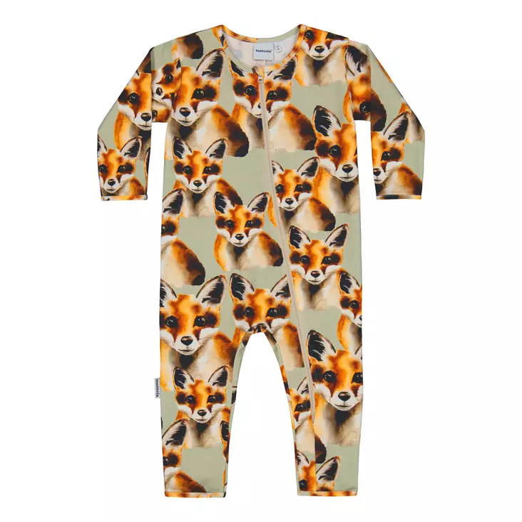 Metsola vauvan haalari, Kettu vihreä - Yöasut - metsn25723 - 1