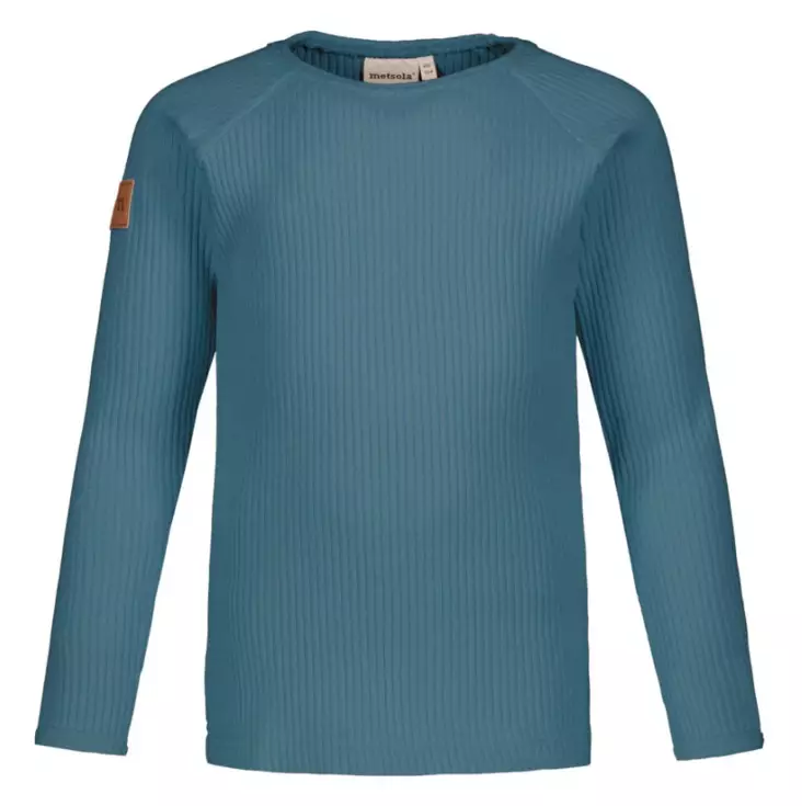 Metsola lasten rib paita, turkoosi - Pitkähihaiset paidat - metswea25013 - 1