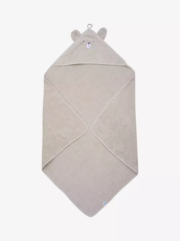 Pippi lasten Nalle huppupyyhe, beige - Harsot ja pyyhkeet - pippi6778113 - 1