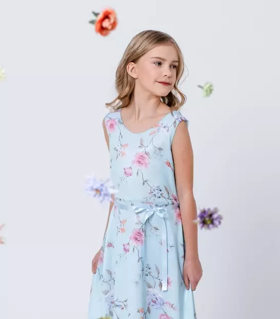 Mingnelin lasten sifonkimekko - Lyhythihaiset mekot - ming2563 - 1