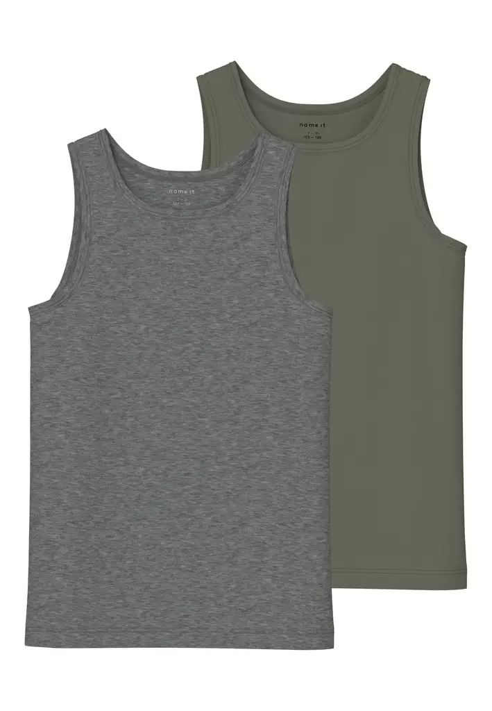 Name It aluspaita 2kpl, vihreä/harmaa - Aluspukeutuminen - nameit13208843 - 1