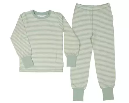 Geggamoja lasten pyjama, vihreä raita - Yöasut - gegaw24014 - 1