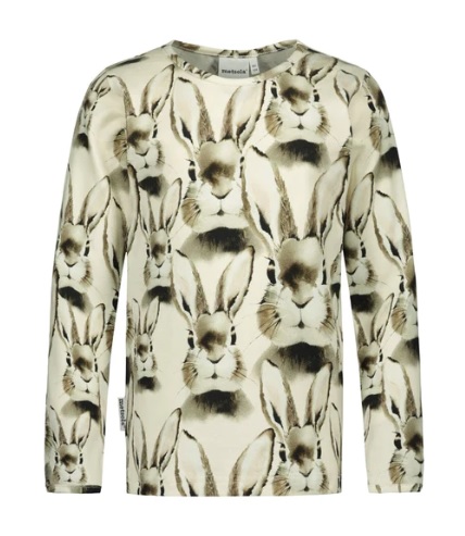 Metsola lasten paita, bunny natural - Pitkähihaiset paidat - met12158084 - 1