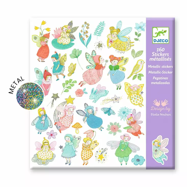 Djeco tarrat Sparkly fairies - Askartelu/Tarrat/Tatuoinnit - DJ09554 - 1